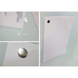 Szklana tablica magnetyczna 80x52 cm BIAŁY