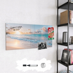 Szklana tablica magnetyczna 100x50 cm